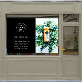 Zakelijk logo | Zwarte foto promotionele stijlvoll Raamsticker