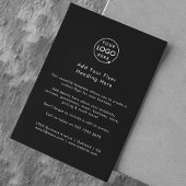 Zakelijk logo | Zwarte minimalistische promotie Flyer