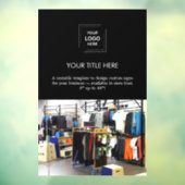 Zakelijk Logo | Zwarte Professionele Foto  Raamsticker (Vel 3)