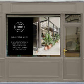 Zakelijk logo | Zwarte stijlvolle promotionele fot Raamsticker