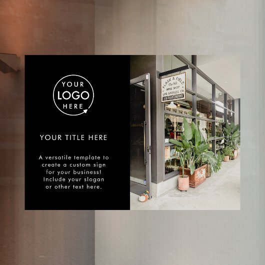 Zakelijk logo | Zwarte stijlvolle promotionele fot Raamsticker