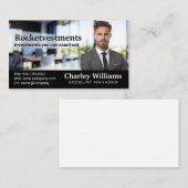 Zakelijk Man in de Kantoor | financiële belegger Visitekaartje (Voorkant / Achterkant)