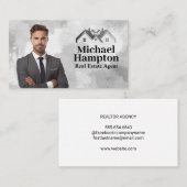 Zakelijk Man in Suit | Onroerend goed Logo Visitekaartje (Voorkant / Achterkant)