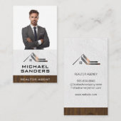 Zakelijk Man in Suit Smiling Visitekaartje (Voorkant / Achterkant)