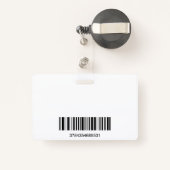 Zakelijk Man Lachend | Financiële Logo | Streepjes Badge (Achterkant met intrekbare)