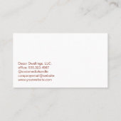 Zakelijk Man Lachend | Luxe vastgoed Visitekaartje (Achterkant)