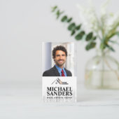 Zakelijk Man | Logo onroerend goed | City Skyline Visitekaartje (Staand voorkant)