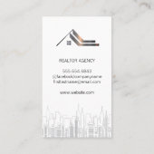 Zakelijk Man | Logo onroerend goed | City Skyline Visitekaartje (Achterkant)