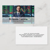 Zakelijk Man voor financiële grafieken Visitekaartje (Voorkant / Achterkant)