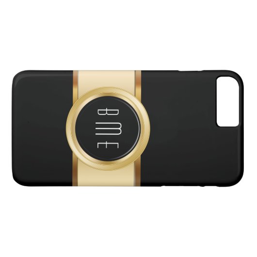 Zakelijk mannenmonogram Case-Mate iPhone case (Achterkant (Horizontaal))