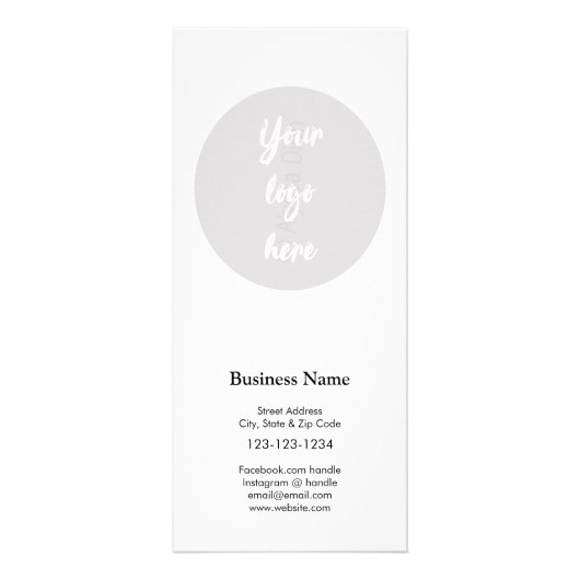 Zakelijk menu met prijslijst (Achterkant)