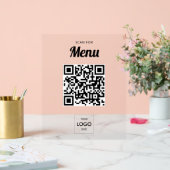 Zakelijk Menu QR Code Acryl Bord (Huwelijk)