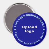 Zakelijk merk Blue Round Shape Magnet (Voorkant / Achterkant)