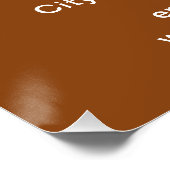 Zakelijk merk Brown Glossy Poster (Hoek)