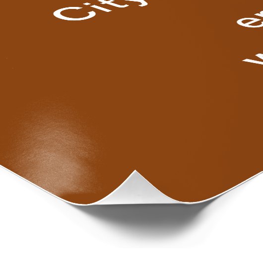 Zakelijk merk Brown Glossy Poster (Hoek)