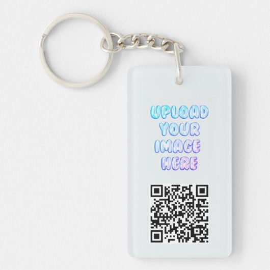 Zakelijk merk en QR-code logo sleutelhanger (Voorkant)