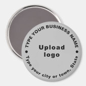 Zakelijk merk Grijze Vorm Magnet (Voorkant / Achterkant)