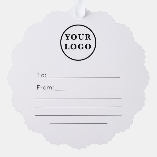Zakelijk merk Holiday Gift label Logo Ornament Kaart (Achterkant)