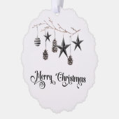 Zakelijk merk Holiday Gift label Logo Ornament Kaart (Links)