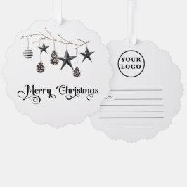 Zakelijk merk Holiday Gift label Logo Ornament Kaart