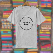 Zakelijk Merk in Ronde Patroon Tekst op Grijs T-shirt