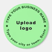 Zakelijk merk Licht Groen Ronde Vorm Magnet (Voorkant)