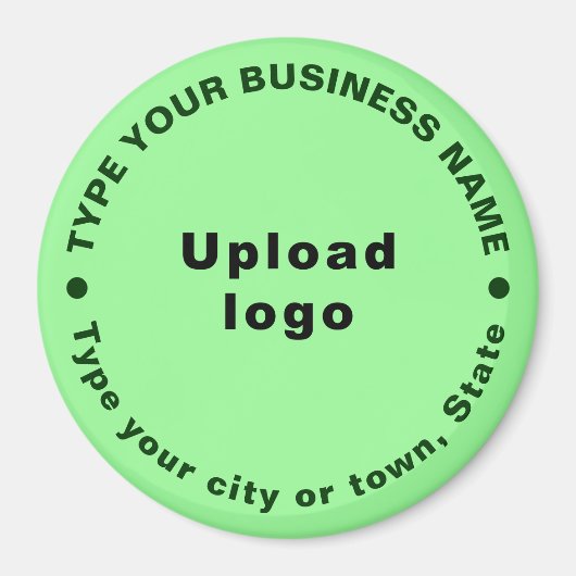 Zakelijk merk Licht Groen Ronde Vorm Magnet (Voorkant)