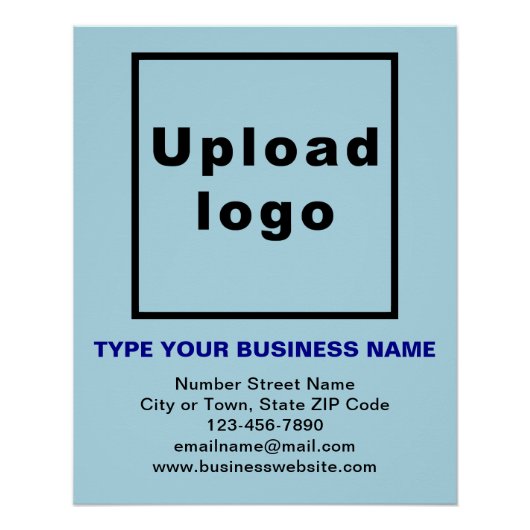 Zakelijk merk Light Blue Glansy Poster (Voorkant)