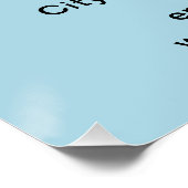 Zakelijk merk Light Blue Glansy Poster (Hoek)