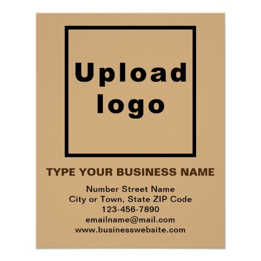 Zakelijk merk Light Brown Glossy Poster (Voorkant)