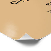 Zakelijk merk Light Brown Glossy Poster (Hoek)