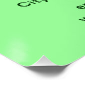 Zakelijk merk Light Green Glansy Poster (Hoek)