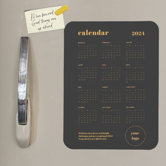 Zakelijk Merk Logo 2024 Kerstkalender Magneet