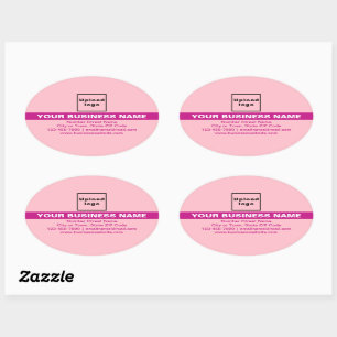 Zakelijk merk met hooglicht op roze ovale Sticker