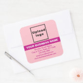 Zakelijk merk met hooglicht op roze vierkante sticker (Envelop)