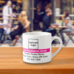 Zakelijk merk met roze markering op Espresso-Mok Espresso Kop