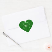 Zakelijk merk met telefoonnummer op groen hart sticker (Envelop)