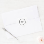 Zakelijk merk met telefoonnummer op wit hart sticker (Envelop)
