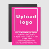 Zakelijk merk op 4,25" x 5,6" roze magnetische Kaa (Voorkant / Achterkant)