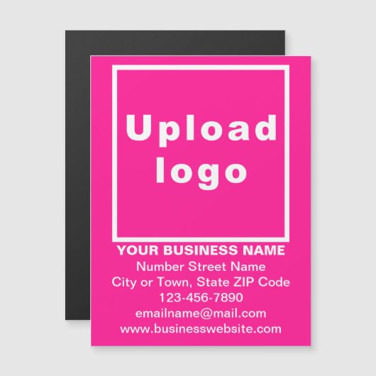 Zakelijk merk op 4,25" x 5,6" roze magnetische Kaa (Voorkant / Achterkant)