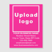 Zakelijk merk op 4,25" x 5,6" roze magnetische Kaa (Voorkant)