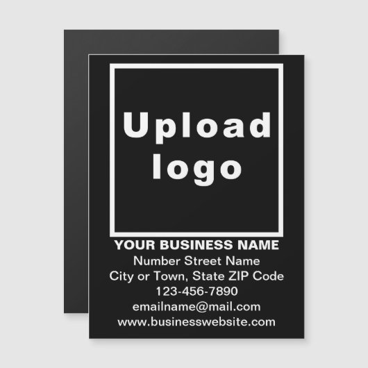 Zakelijk merk op 4,25” x 5,6” zwarte magnetische k (Voorkant / Achterkant)