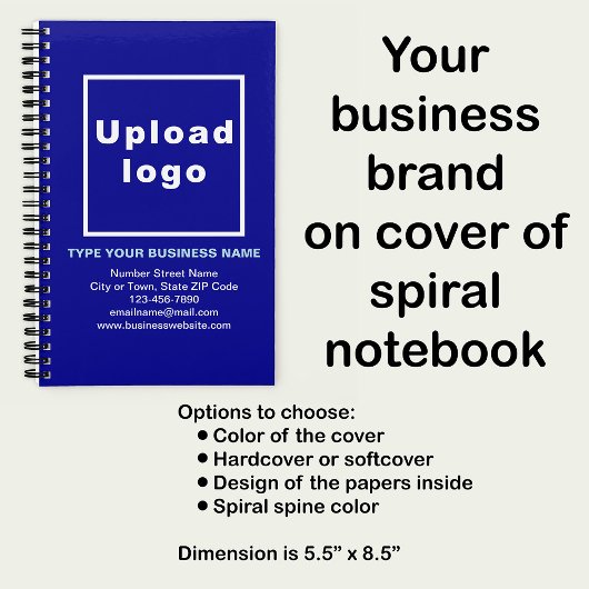 Zakelijk merk op blauw Notitieboek