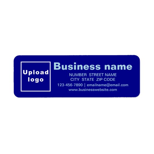 Zakelijk merk op blauw retouradreslabel etiket (Voorkant)