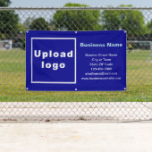 Zakelijk merk op blauwe rechthoekbanner spandoek (Insitu)