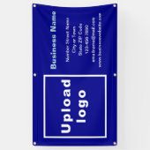 Zakelijk merk op blauwe rechthoekbanner spandoek (Verticaal)