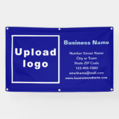 Zakelijk merk op blauwe rechthoekbanner spandoek (Horizontaal)