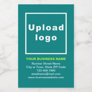 Zakelijk merk op Blauwgroen groen label voor klein Wijn Etiket