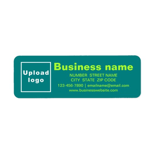 Zakelijk merk op Blauwgroen groen retouradreslabel Etiket (Voorkant)