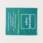 Zakelijk Merk op Blauwgroen Groen Tapestry Wandkleed (Voorkant (horizontaal))